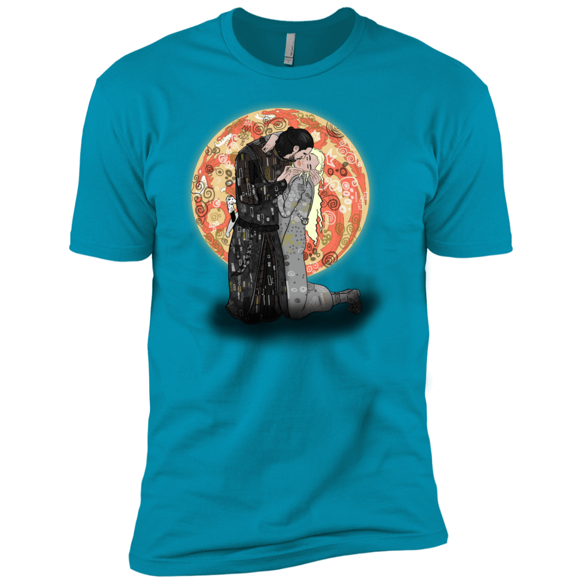 T-Shirts Turquoise / YXS Kiss Jon and Dany Boys Premium T-Shirt
