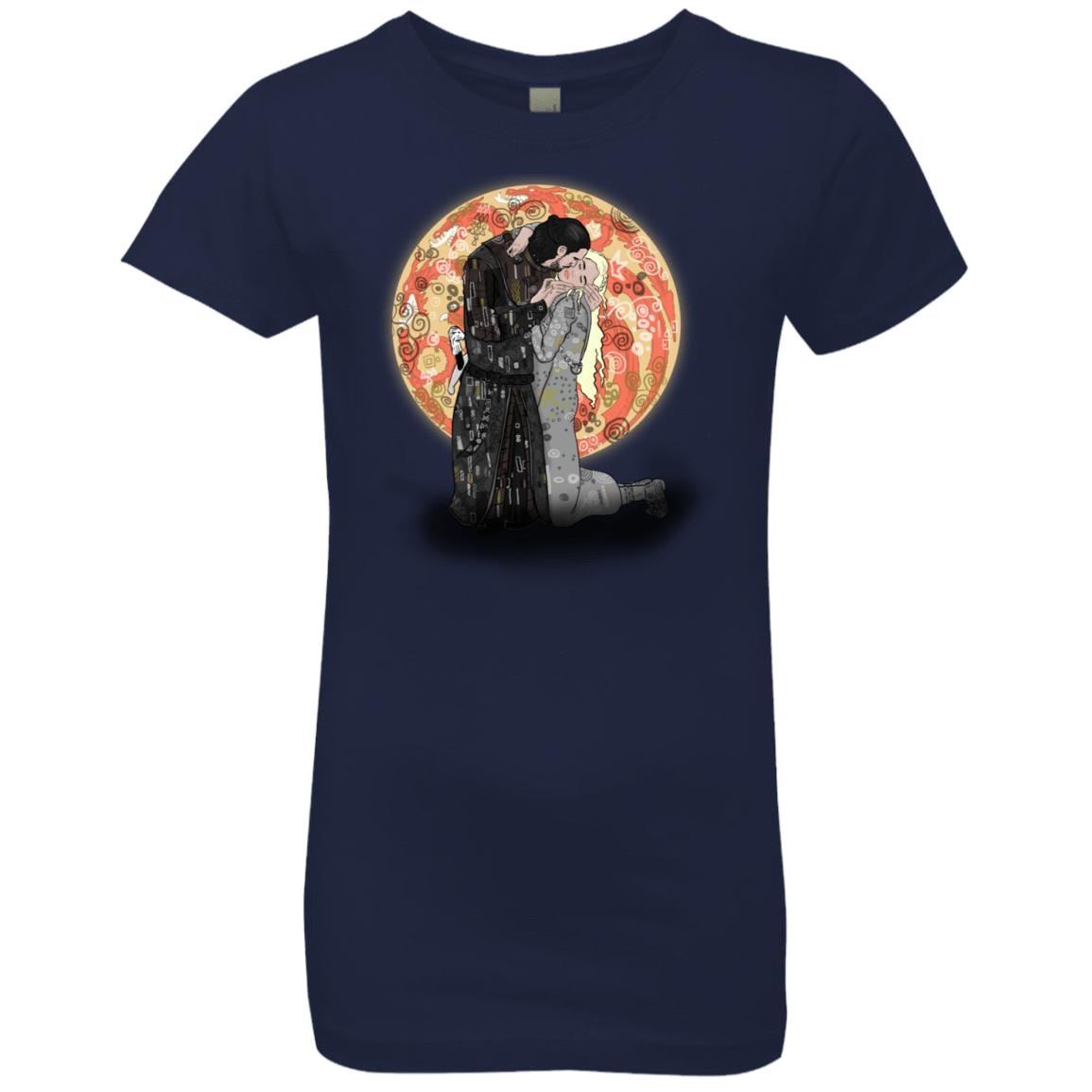 T-Shirts Midnight Navy / YXS Kiss Jon and Dany Girls Premium T-Shirt