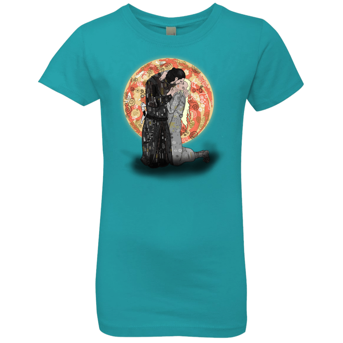 T-Shirts Tahiti Blue / YXS Kiss Jon and Dany Girls Premium T-Shirt