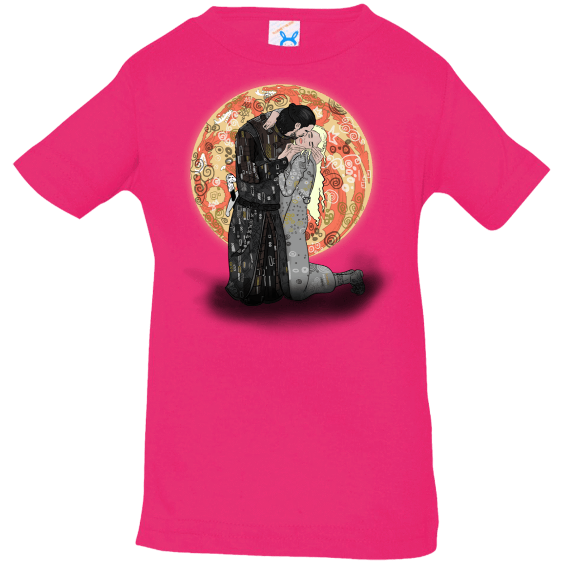 T-Shirts Hot Pink / 6 Months Kiss Jon and Dany Infant Premium T-Shirt