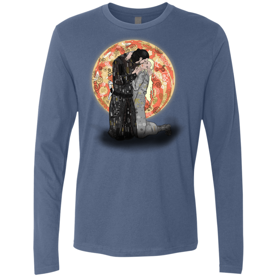 T-Shirts Indigo / S Kiss Jon and Dany Men's Premium Long Sleeve
