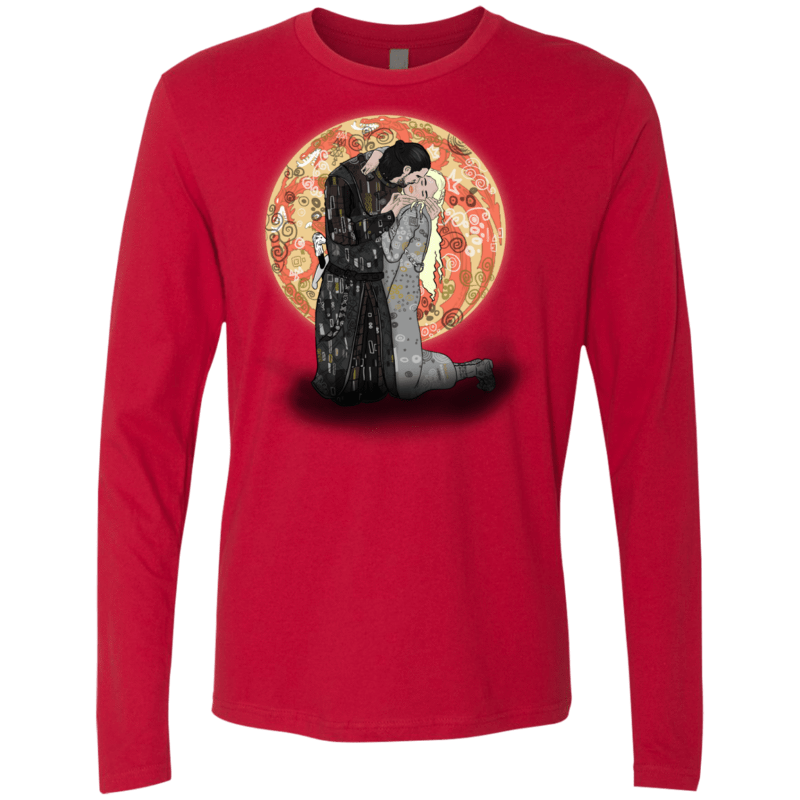 T-Shirts Red / S Kiss Jon and Dany Men's Premium Long Sleeve
