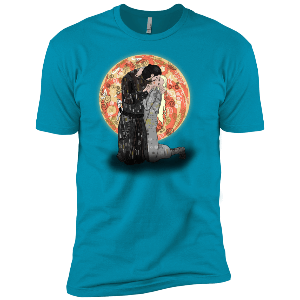 T-Shirts Turquoise / X-Small Kiss Jon and Dany Men's Premium T-Shirt