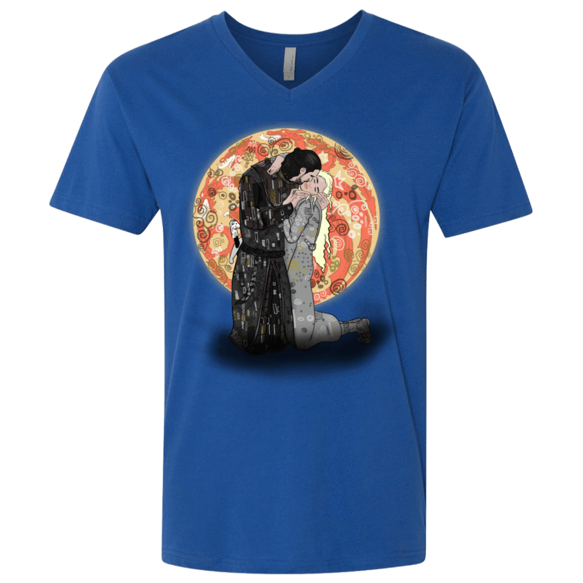 T-Shirts Royal / X-Small Kiss Jon and Dany Men's Premium V-Neck