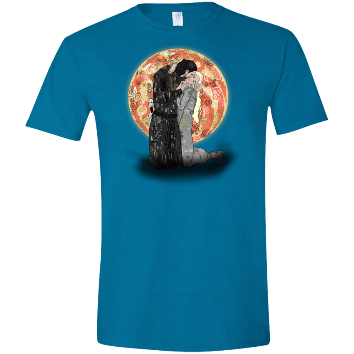 T-Shirts Antique Sapphire / S Kiss Jon and Dany Men's Semi-Fitted Softstyle