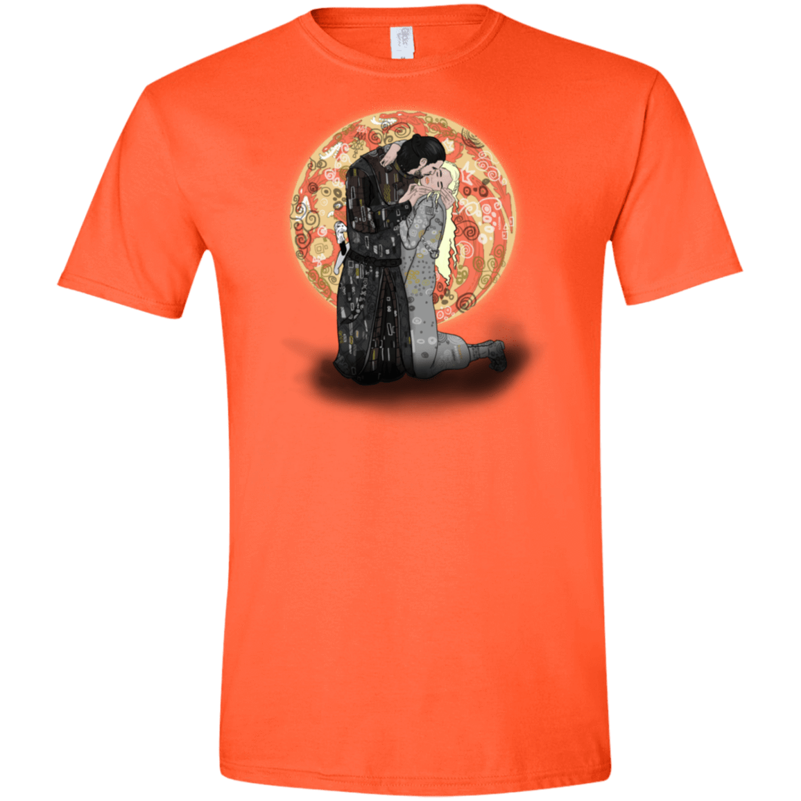 T-Shirts Orange / S Kiss Jon and Dany Men's Semi-Fitted Softstyle