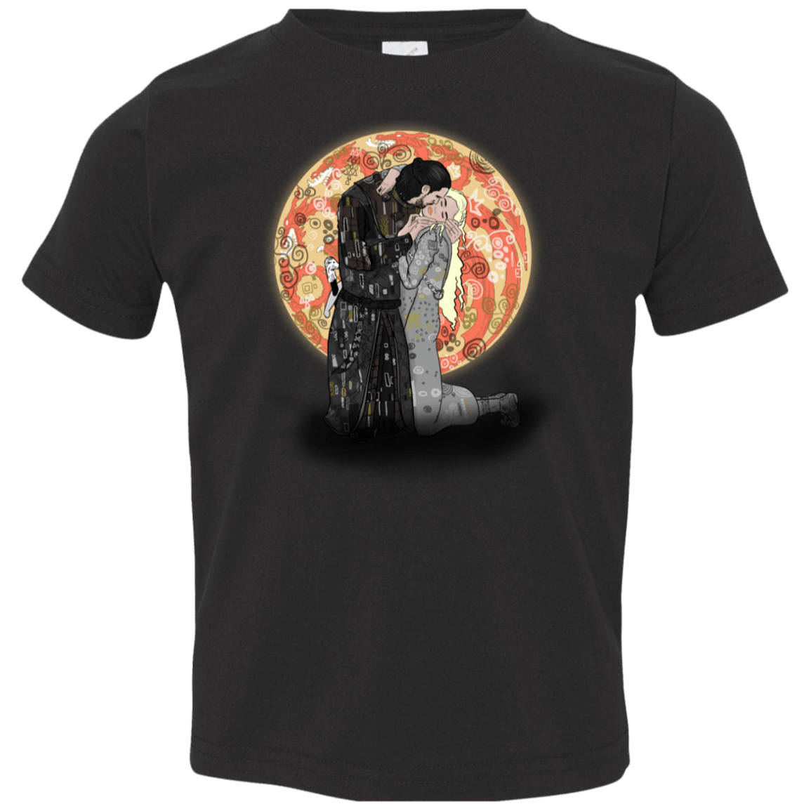 T-Shirts Black / 2T Kiss Jon and Dany Toddler Premium T-Shirt