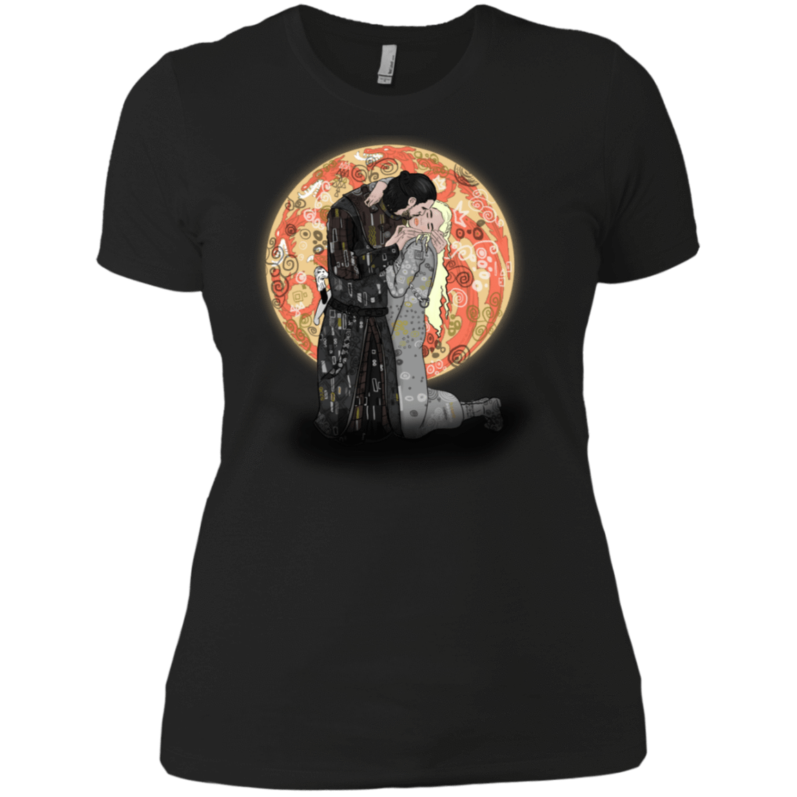 T-Shirts Black / X-Small Kiss Jon and Dany Women's Premium T-Shirt