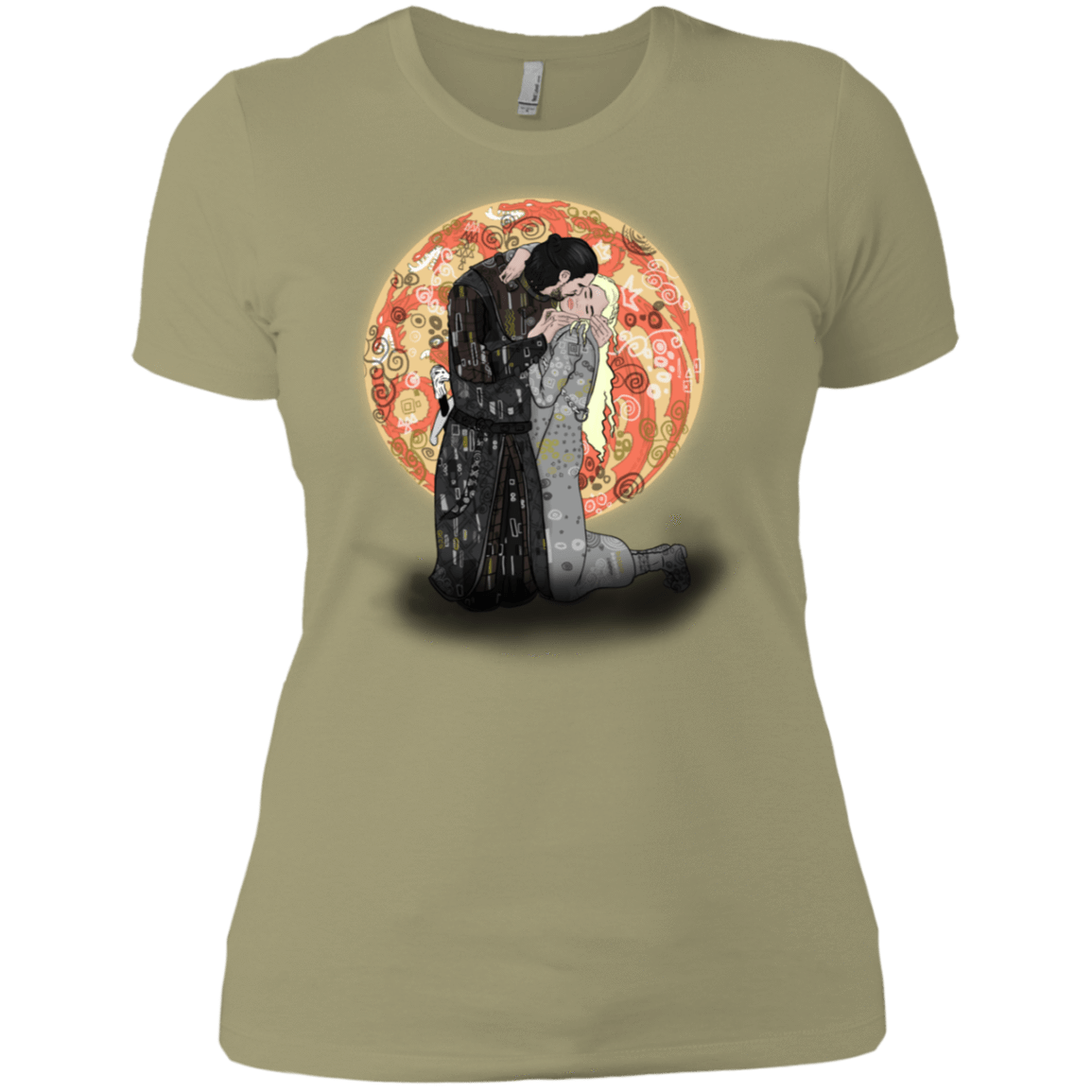 T-Shirts Light Olive / X-Small Kiss Jon and Dany Women's Premium T-Shirt