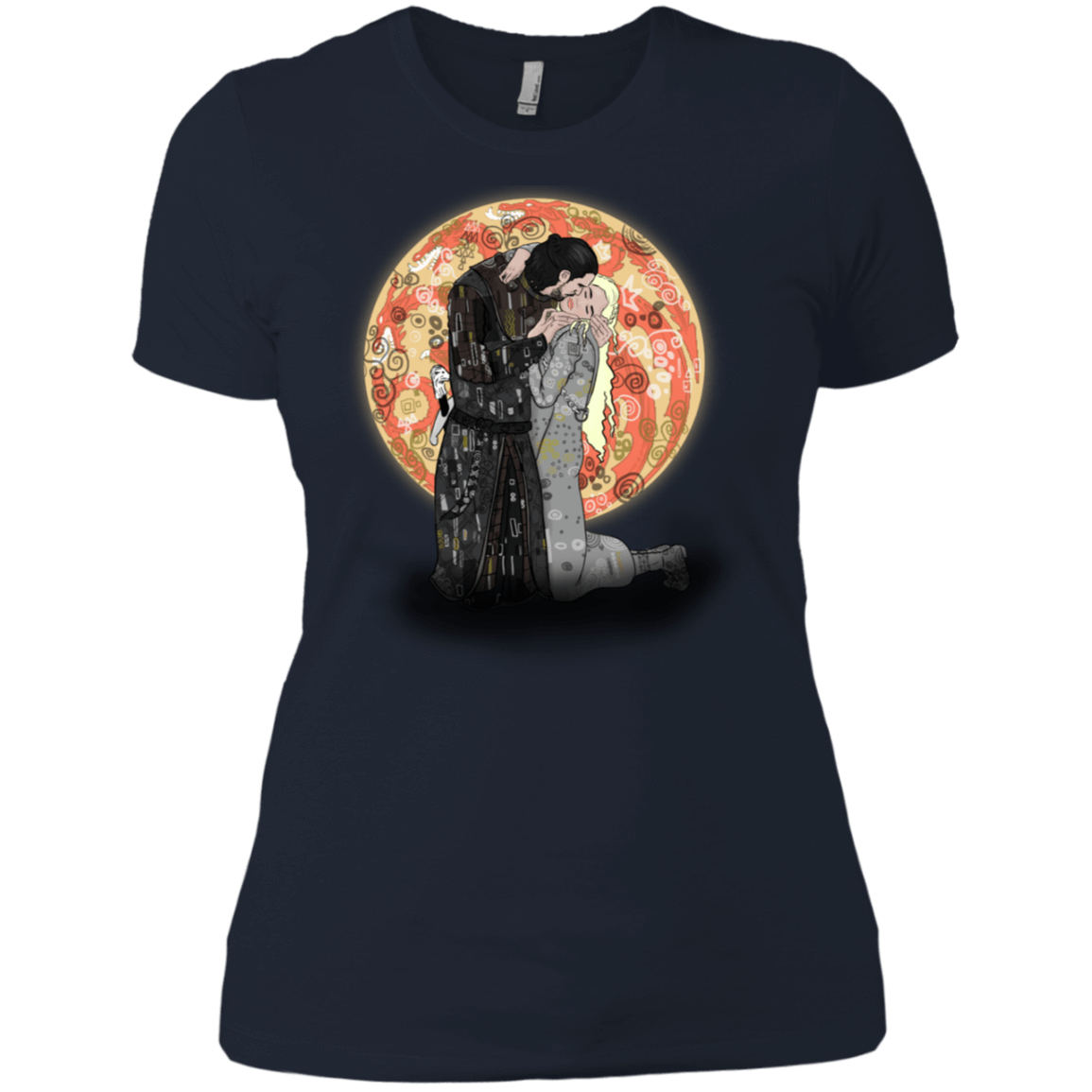 T-Shirts Midnight Navy / X-Small Kiss Jon and Dany Women's Premium T-Shirt