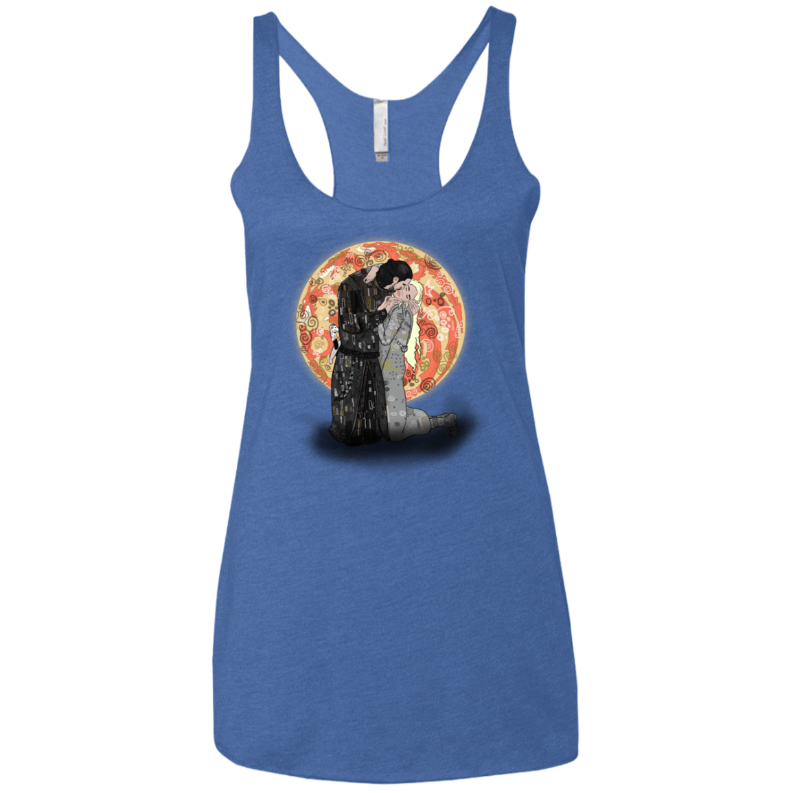T-Shirts Vintage Royal / X-Small Kiss Jon and Dany Women's Triblend Racerback Tank