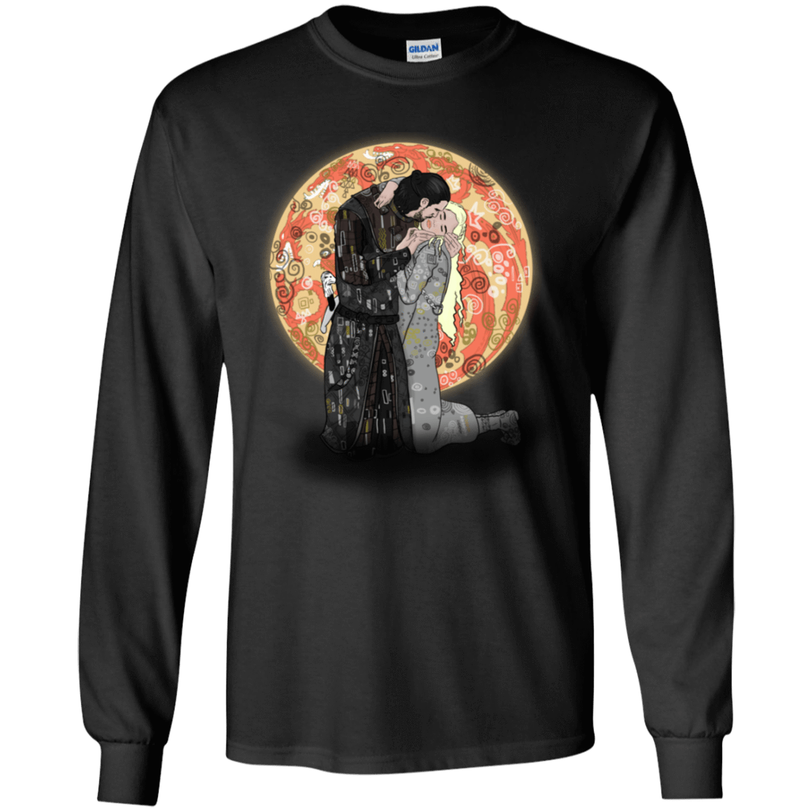 T-Shirts Black / YS Kiss Jon and Dany Youth Long Sleeve T-Shirt