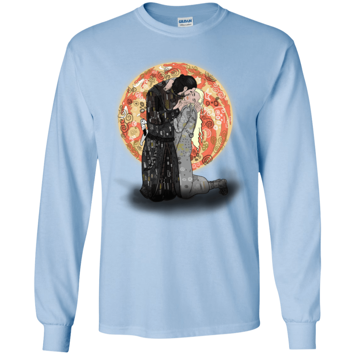 T-Shirts Light Blue / YS Kiss Jon and Dany Youth Long Sleeve T-Shirt