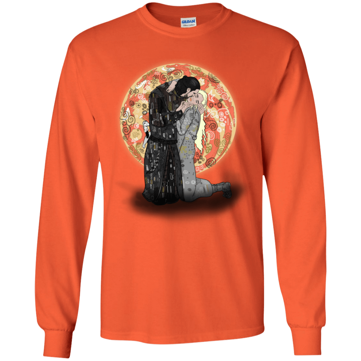 T-Shirts Orange / YS Kiss Jon and Dany Youth Long Sleeve T-Shirt
