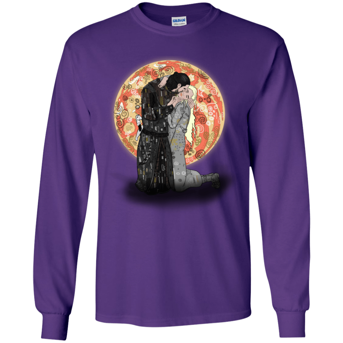 T-Shirts Purple / YS Kiss Jon and Dany Youth Long Sleeve T-Shirt
