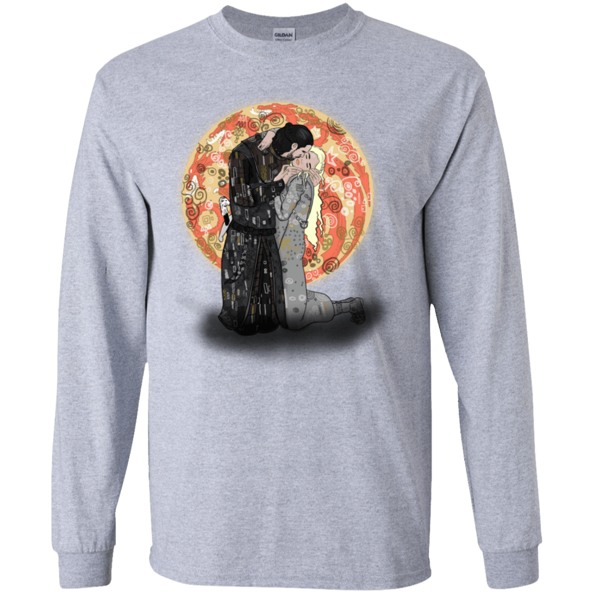 T-Shirts Sport Grey / YS Kiss Jon and Dany Youth Long Sleeve T-Shirt