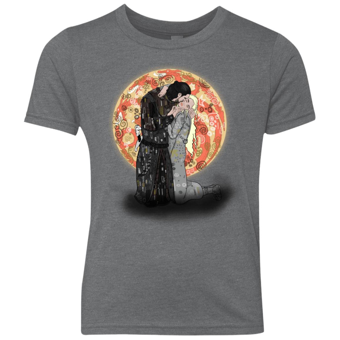 T-Shirts Premium Heather / YXS Kiss Jon and Dany Youth Triblend T-Shirt