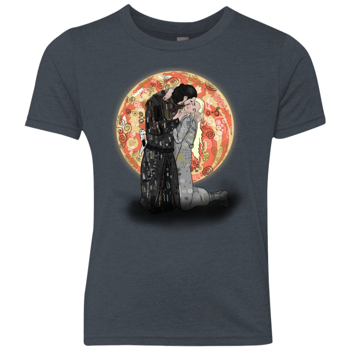 T-Shirts Vintage Navy / YXS Kiss Jon and Dany Youth Triblend T-Shirt