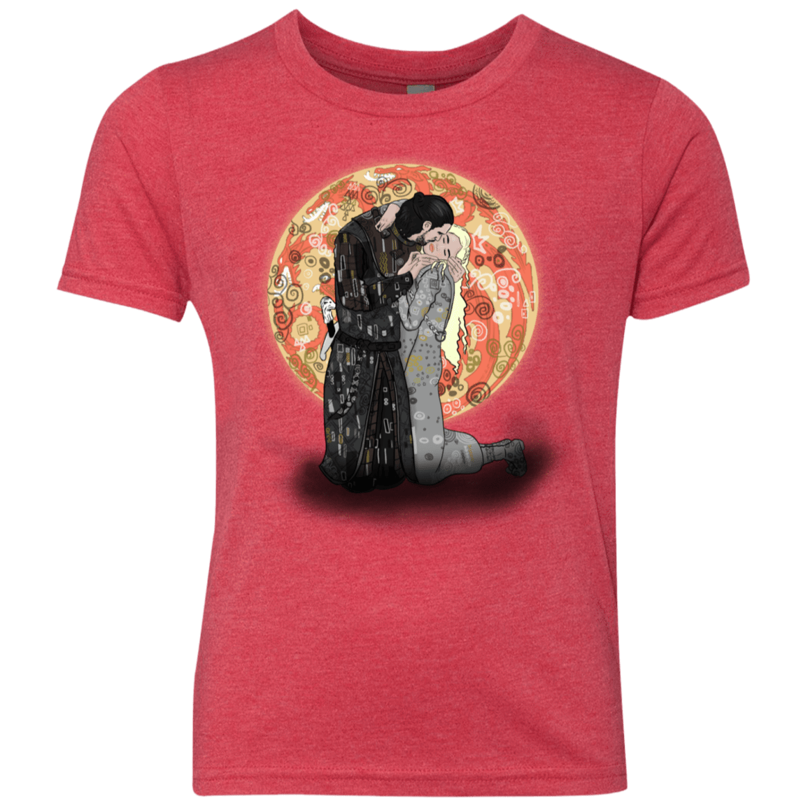 T-Shirts Vintage Red / YXS Kiss Jon and Dany Youth Triblend T-Shirt