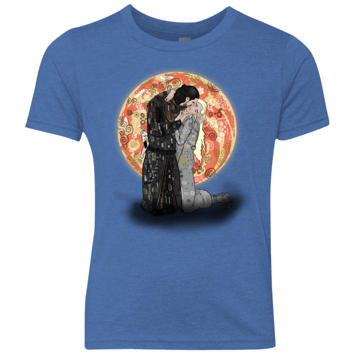 T-Shirts Vintage Royal / YXS Kiss Jon and Dany Youth Triblend T-Shirt
