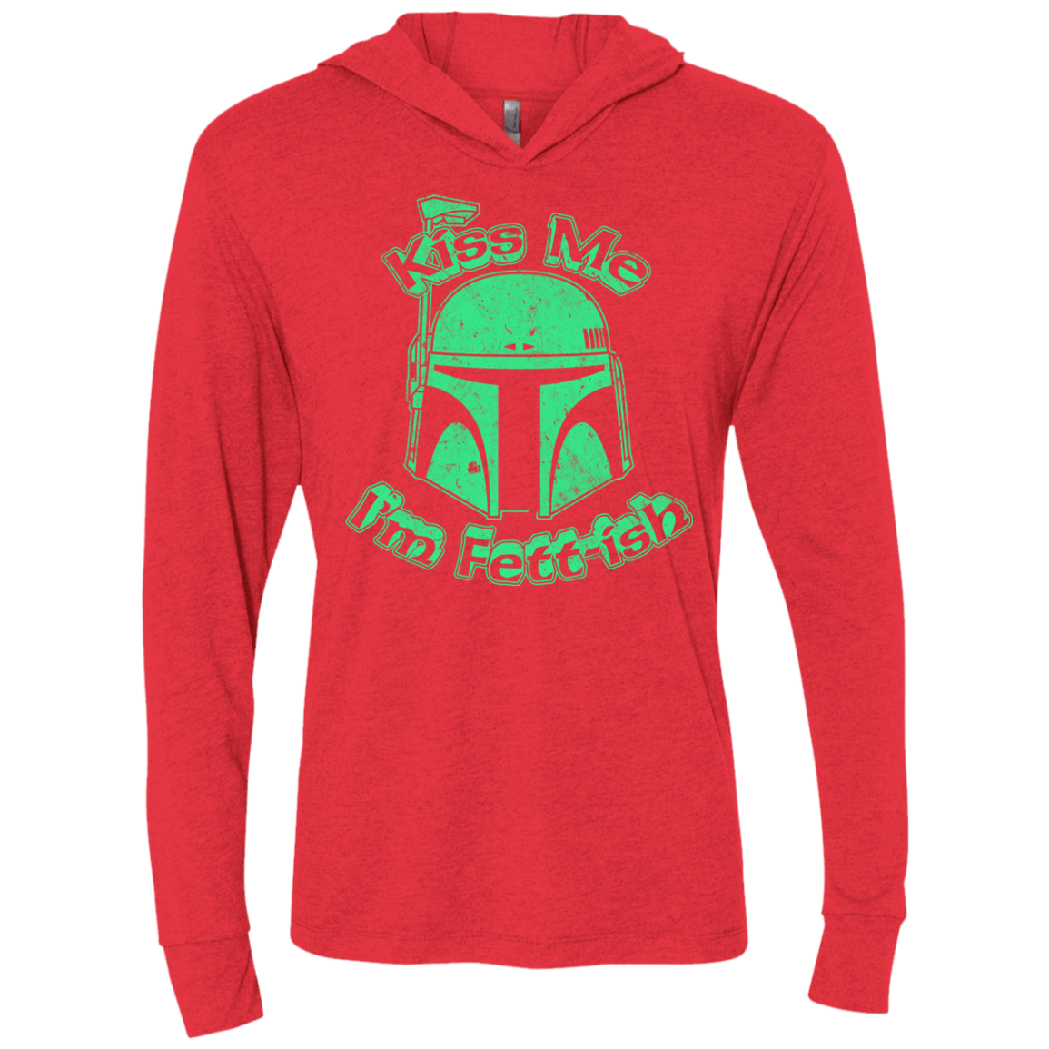 T-Shirts Vintage Red / X-Small Kiss Me Im Fettish Triblend Long Sleeve Hoodie Tee