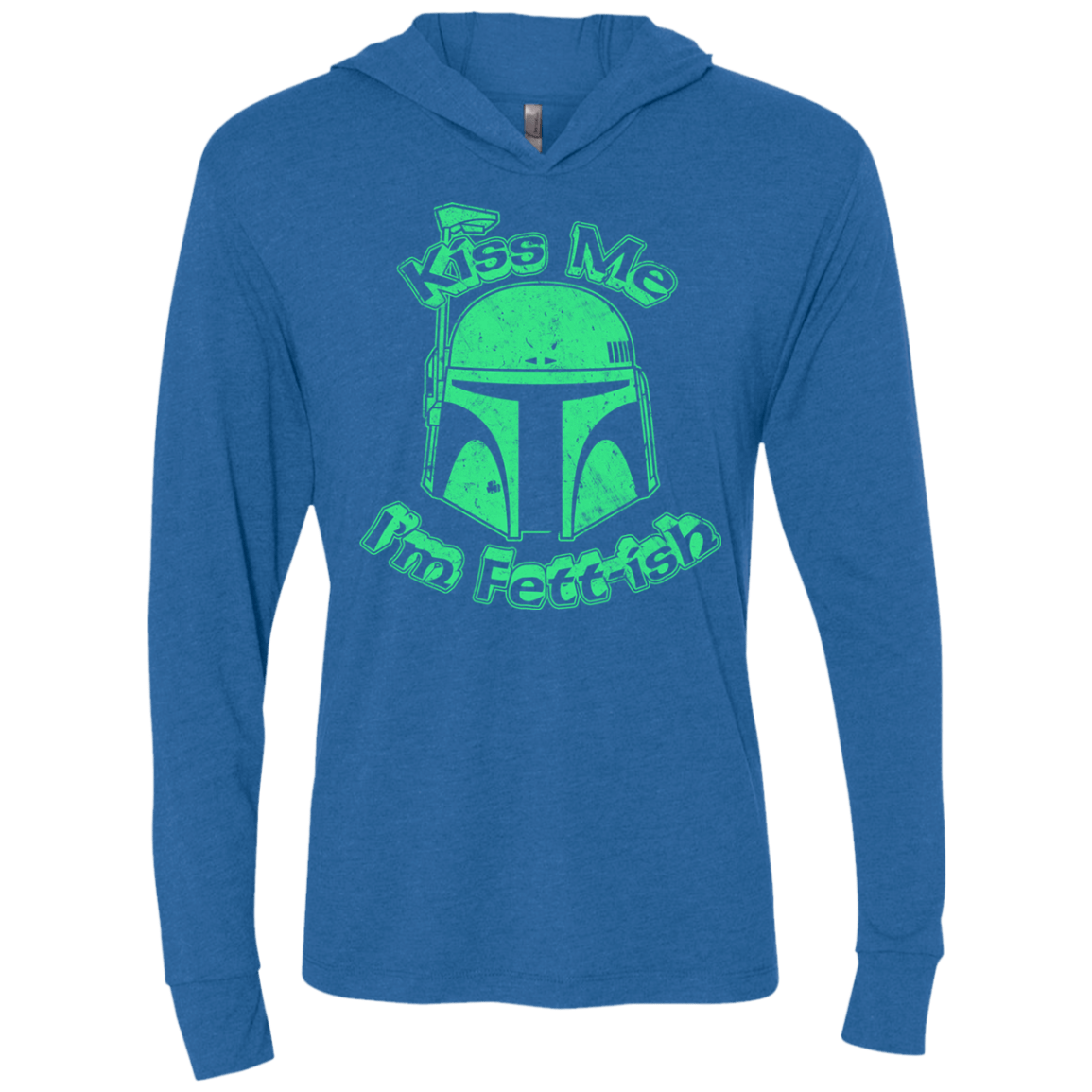 T-Shirts Vintage Royal / X-Small Kiss Me Im Fettish Triblend Long Sleeve Hoodie Tee