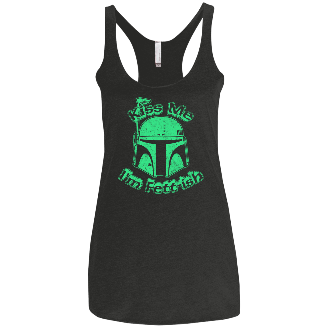 T-Shirts Vintage Black / X-Small Kiss Me Im Fettish Women's Triblend Racerback Tank