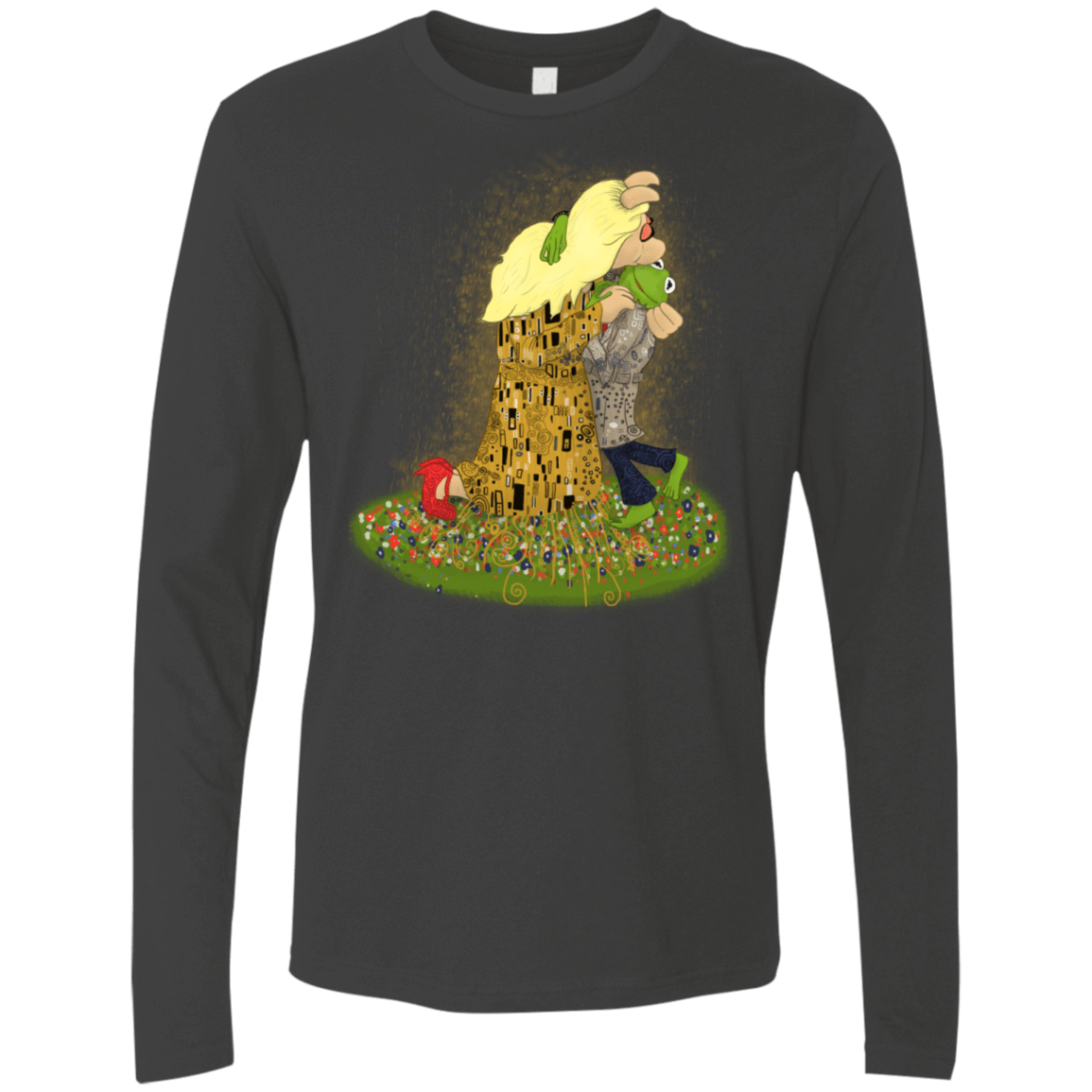 T-Shirts Heavy Metal / S Kiss of Muppets Men's Premium Long Sleeve