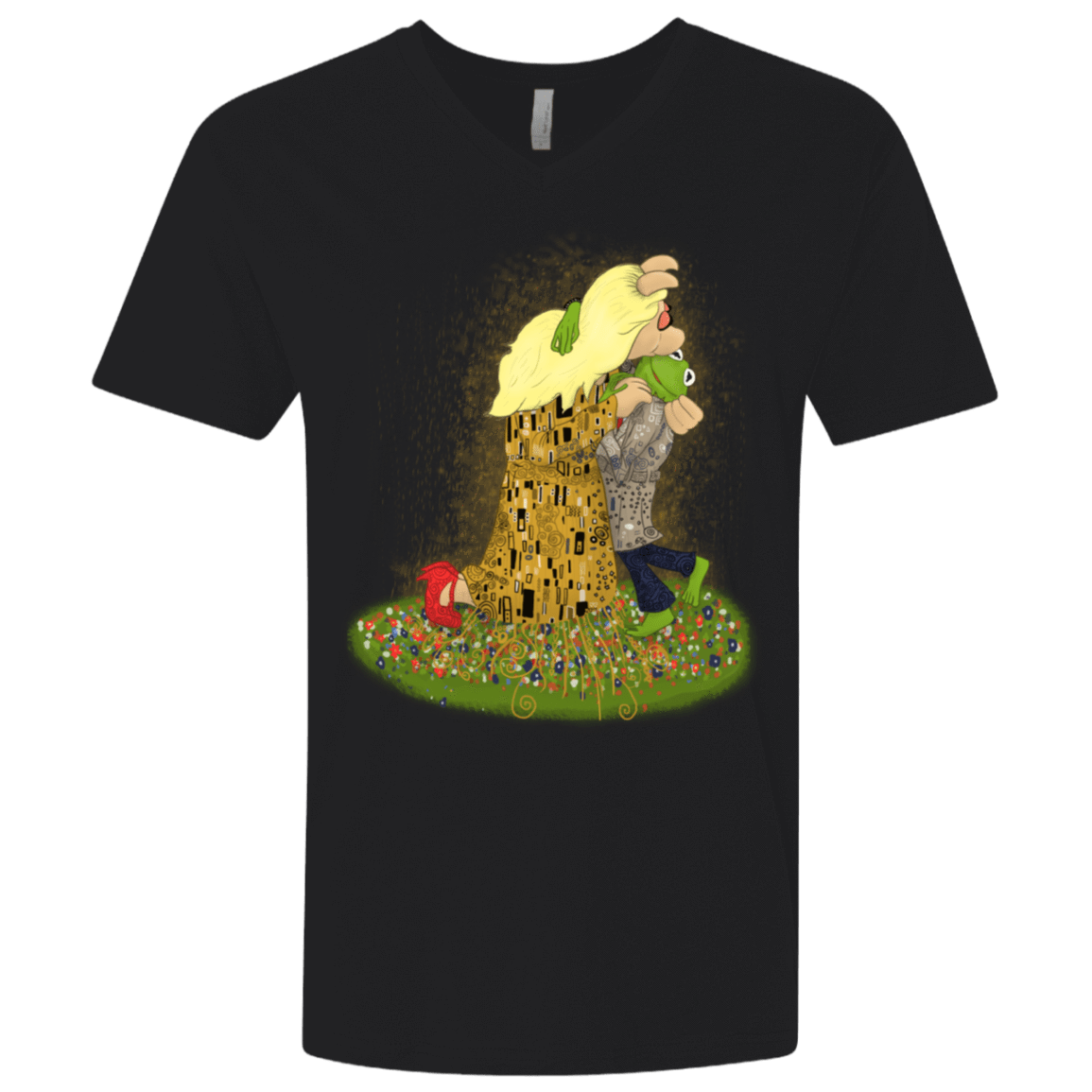 T-Shirts Black / X-Small Kiss of Muppets Men's Premium V-Neck