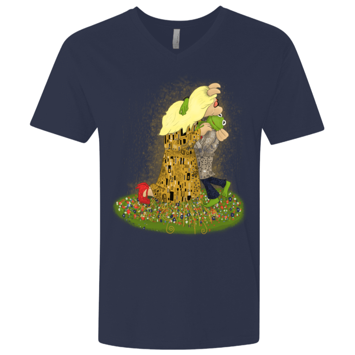 T-Shirts Midnight Navy / X-Small Kiss of Muppets Men's Premium V-Neck