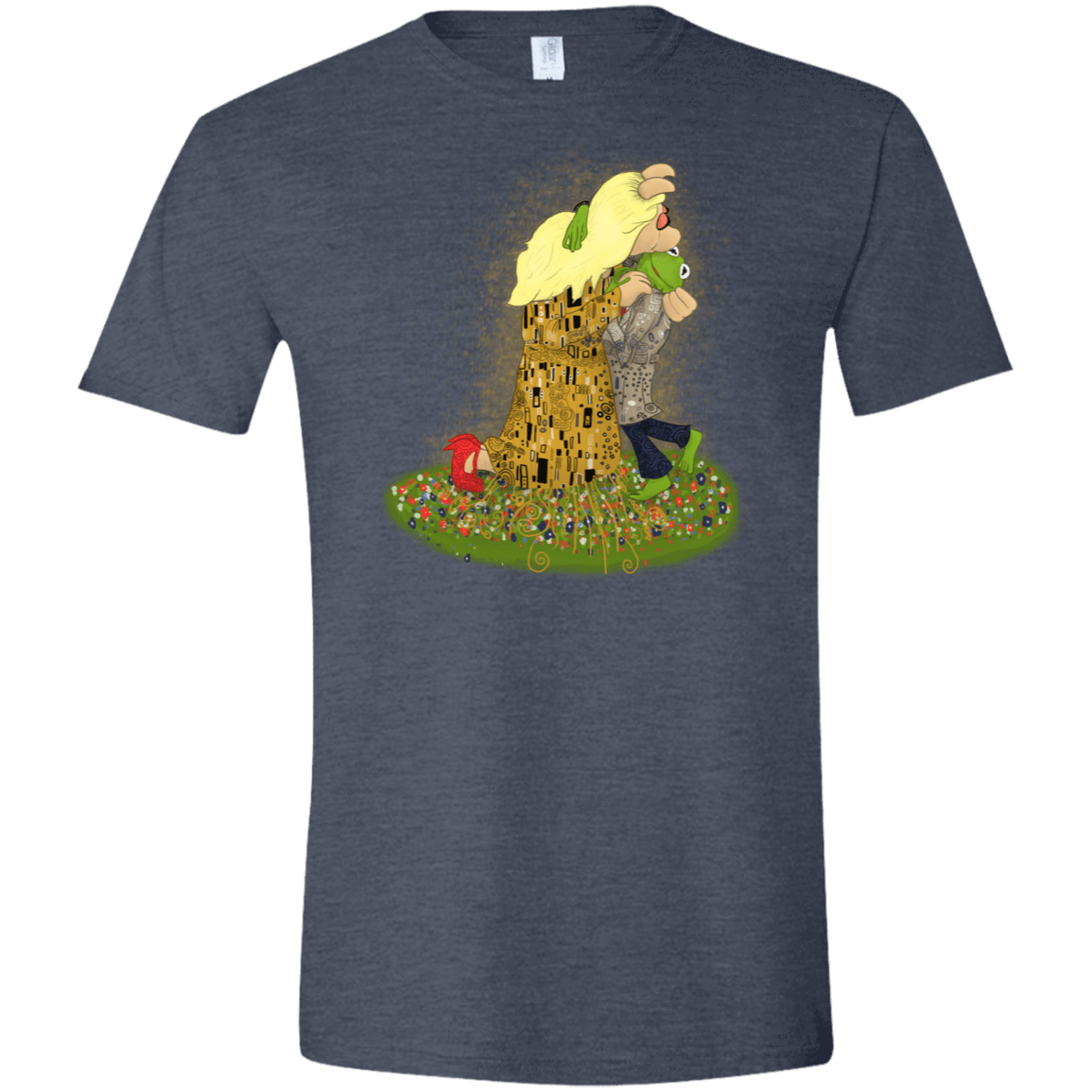 T-Shirts Heather Navy / S Kiss of Muppets Men's Semi-Fitted Softstyle