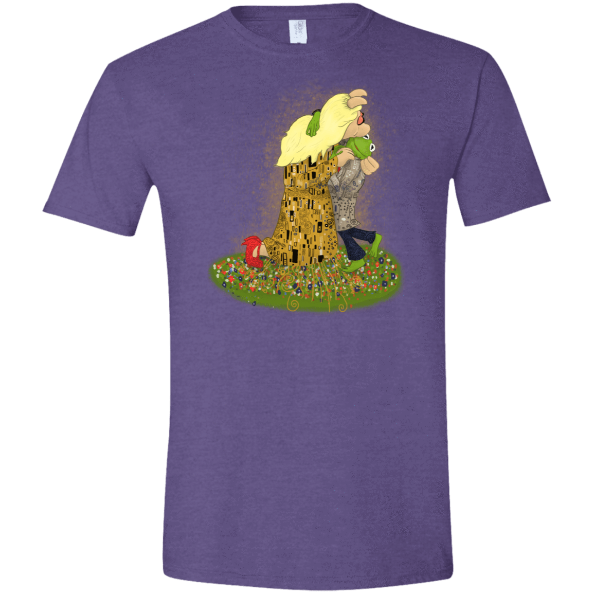 T-Shirts Heather Purple / S Kiss of Muppets Men's Semi-Fitted Softstyle