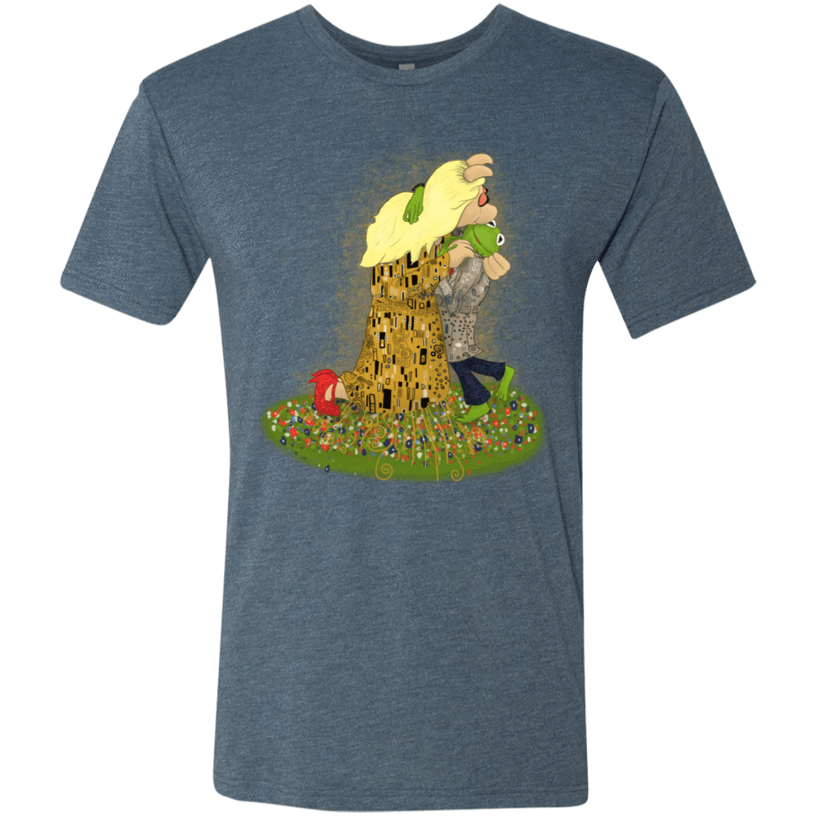 T-Shirts Indigo / S Kiss of Muppets Men's Triblend T-Shirt