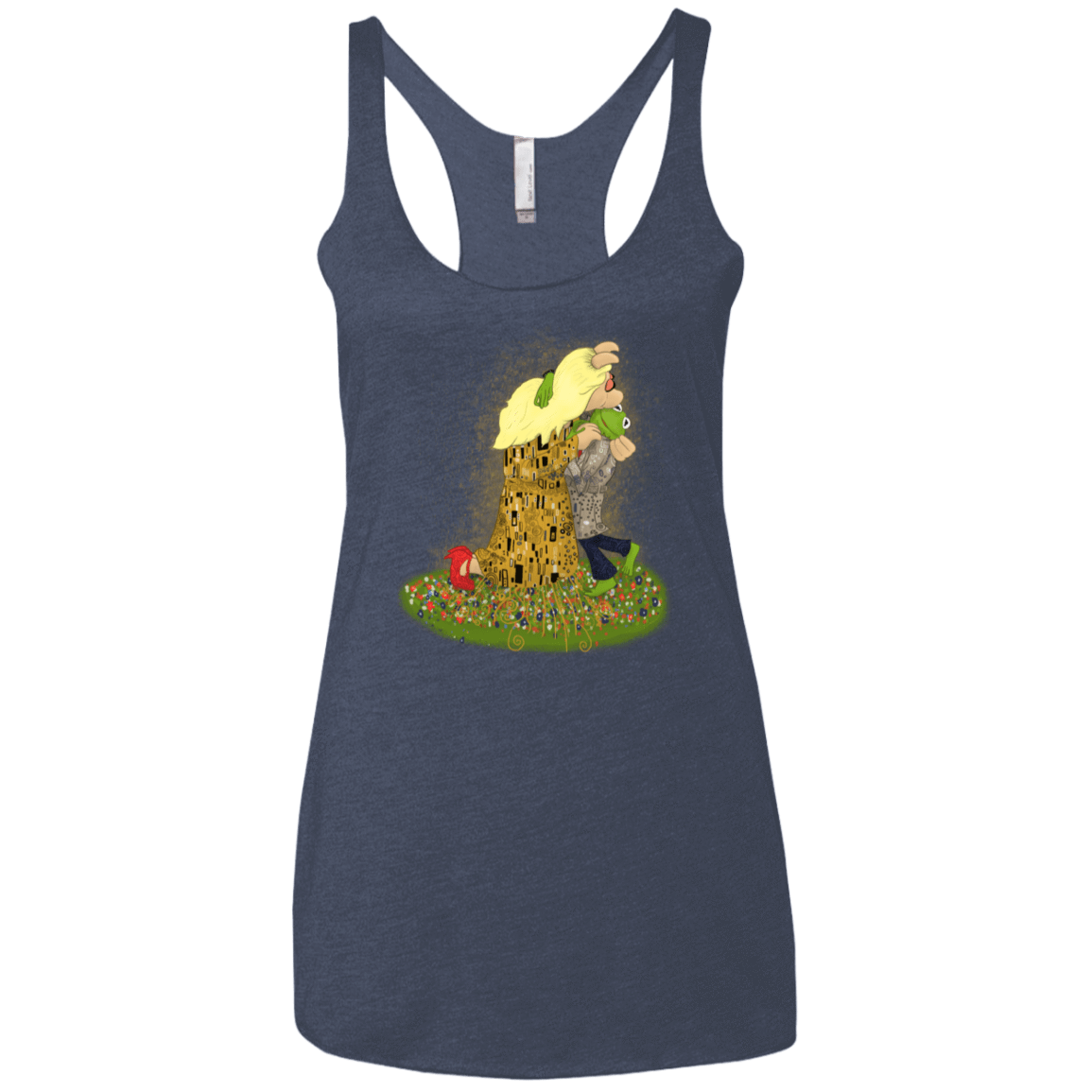 T-Shirts Vintage Navy / X-Small Kiss of Muppets Women's Triblend Racerback Tank
