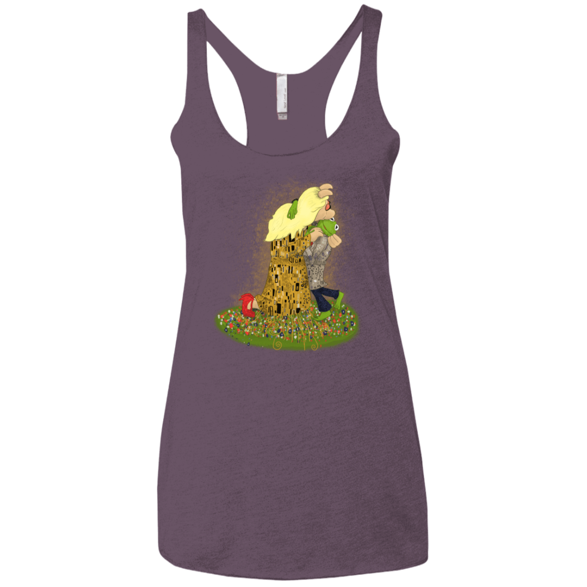 T-Shirts Vintage Purple / X-Small Kiss of Muppets Women's Triblend Racerback Tank