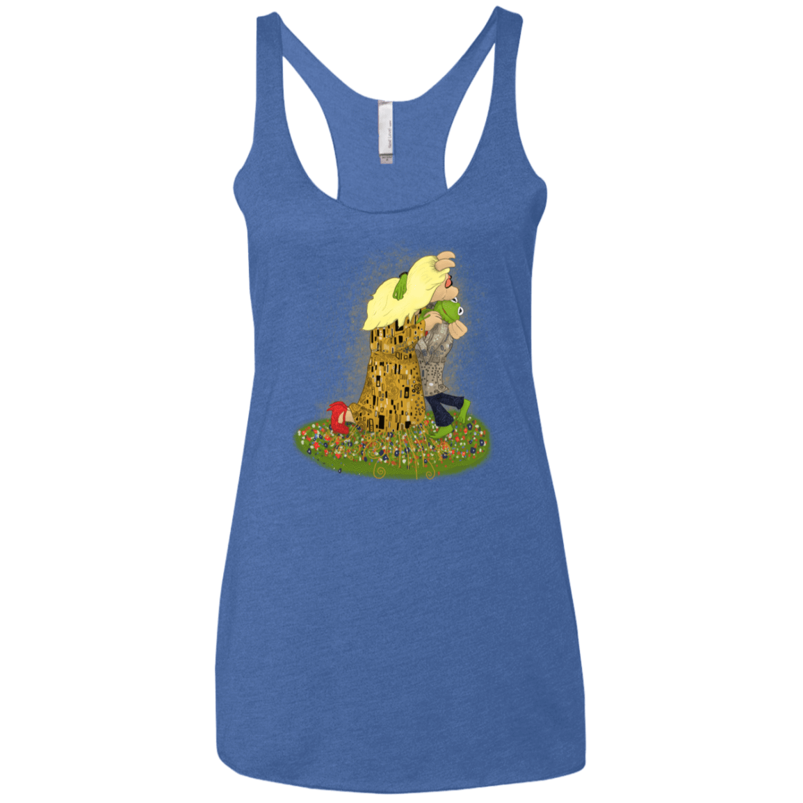 T-Shirts Vintage Royal / X-Small Kiss of Muppets Women's Triblend Racerback Tank