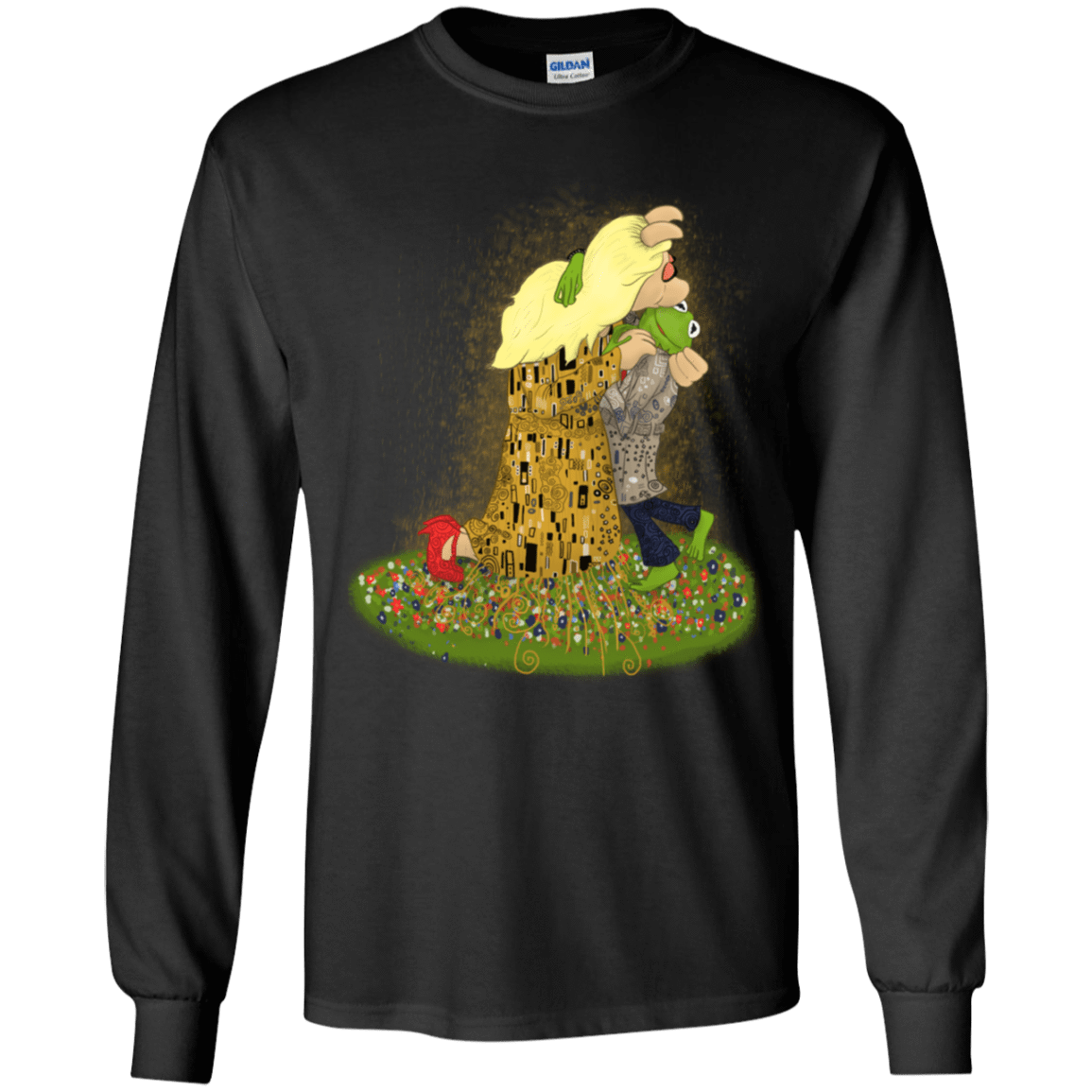 T-Shirts Black / YS Kiss of Muppets Youth Long Sleeve T-Shirt