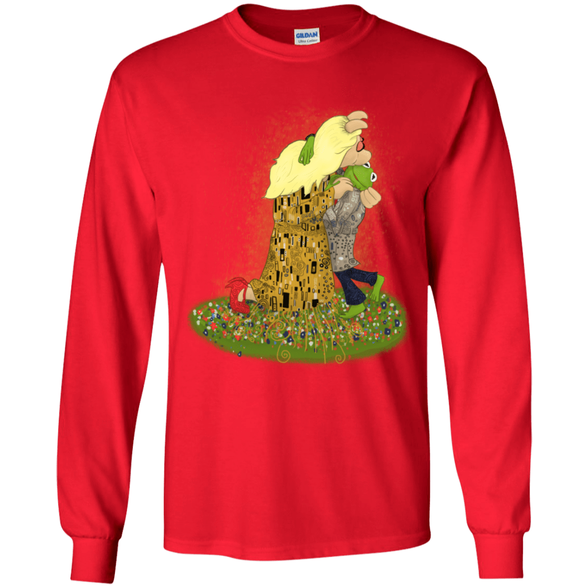 T-Shirts Red / YS Kiss of Muppets Youth Long Sleeve T-Shirt