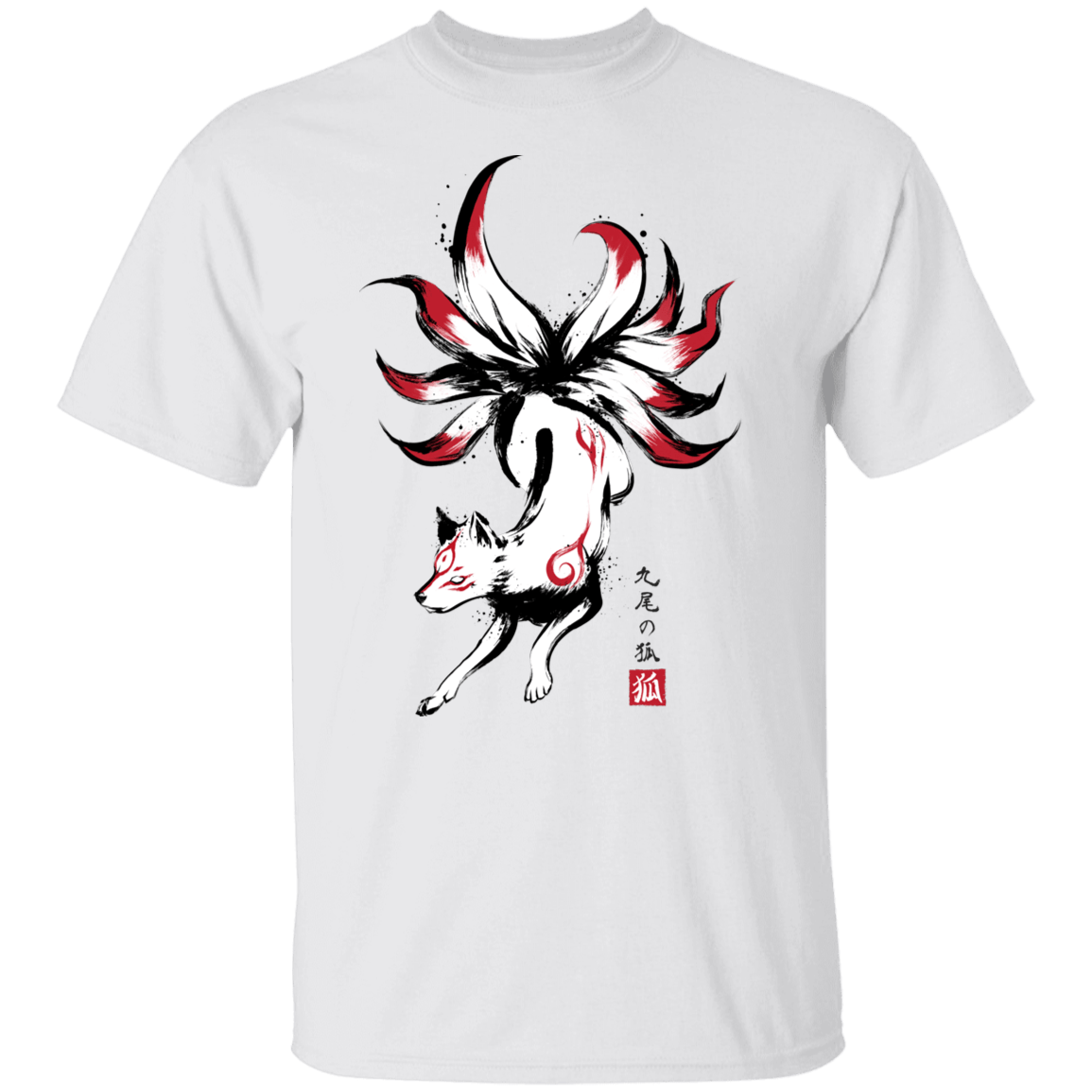 T-Shirts White / S Kitsune sumi-e T-Shirt