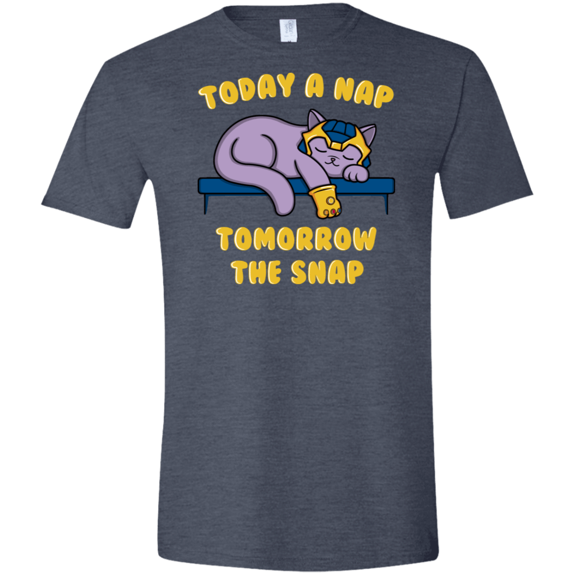 T-Shirts Heather Navy / S Kitthanos Men's Semi-Fitted Softstyle