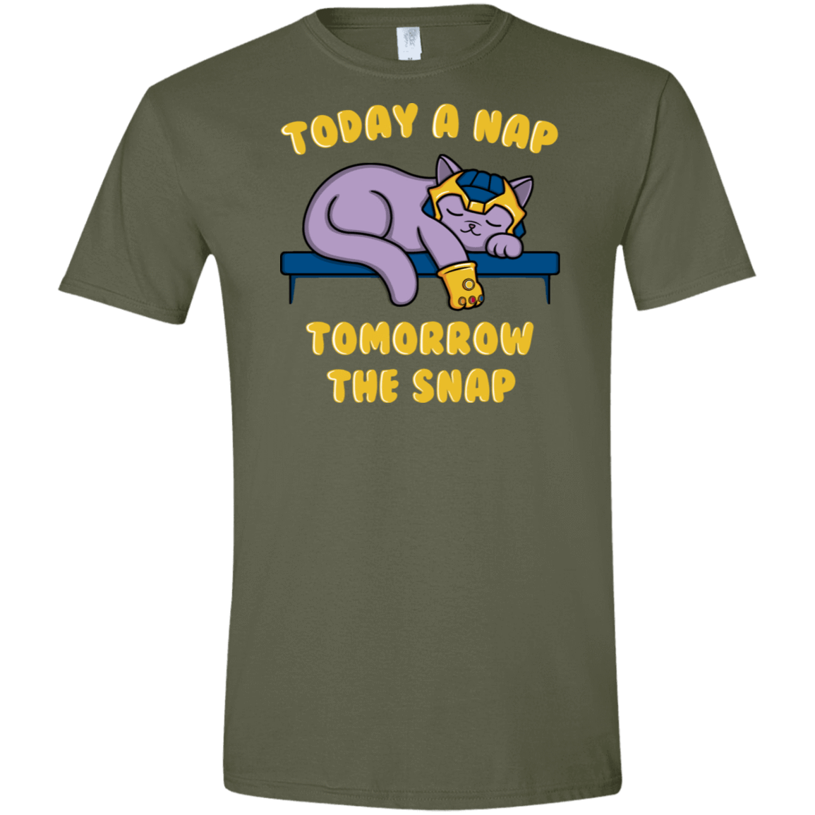 T-Shirts Military Green / S Kitthanos Men's Semi-Fitted Softstyle