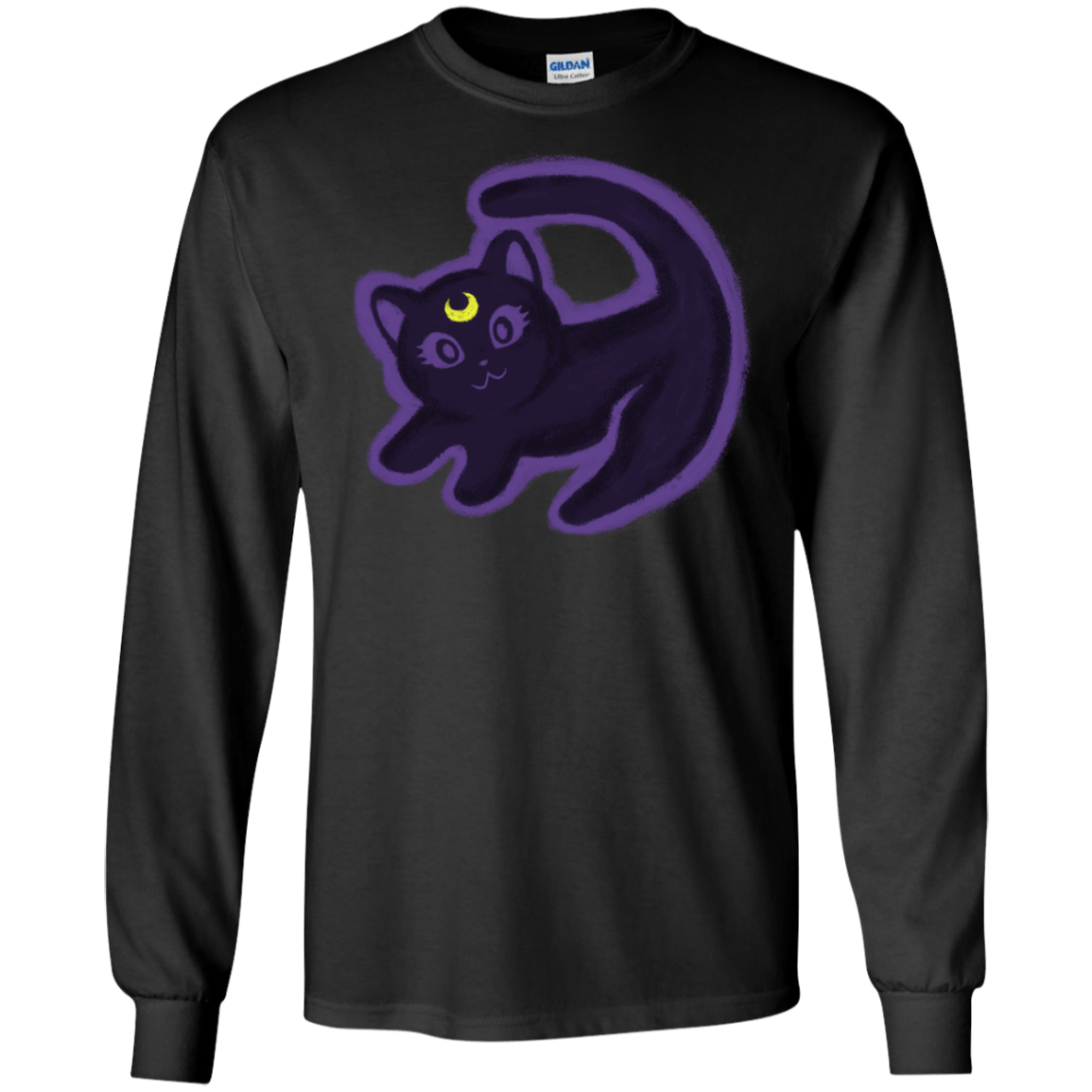 T-Shirts Black / S Kitty Queen Men's Long Sleeve T-Shirt