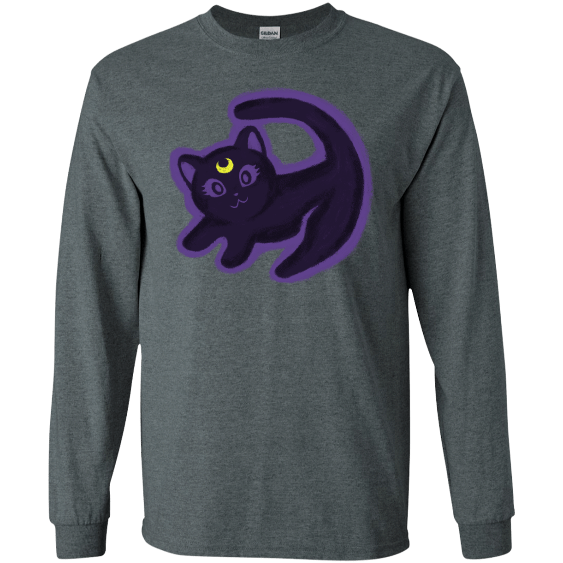 T-Shirts Dark Heather / S Kitty Queen Men's Long Sleeve T-Shirt