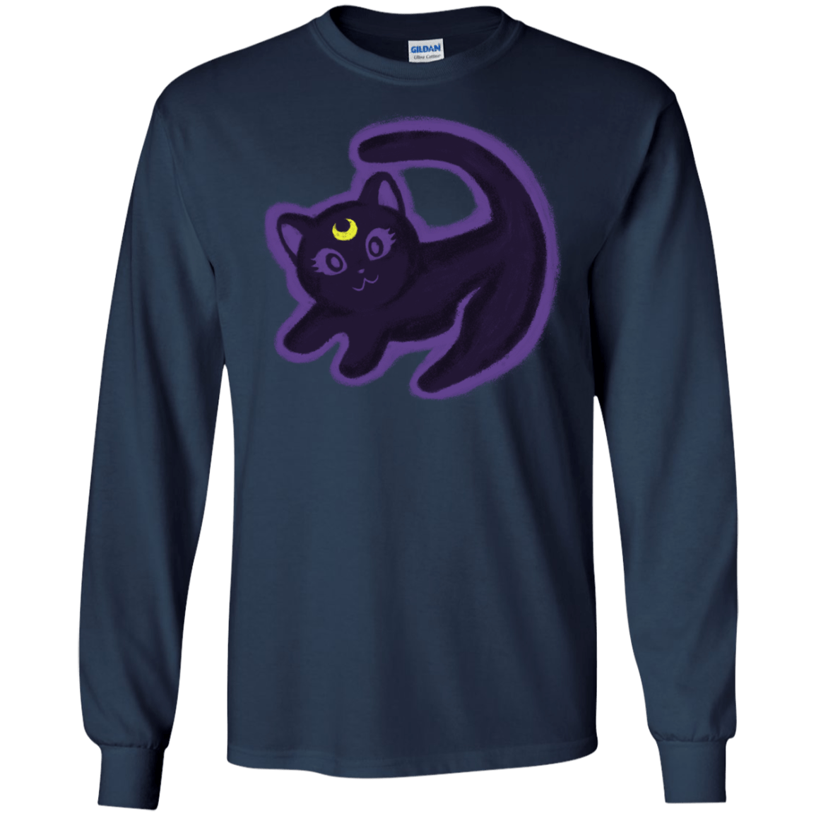 T-Shirts Navy / S Kitty Queen Men's Long Sleeve T-Shirt