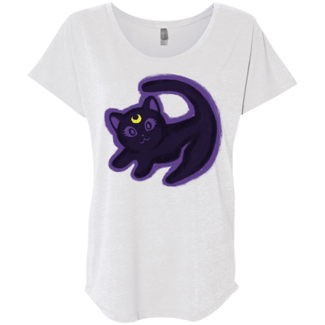 T-Shirts Heather White / X-Small Kitty Queen Triblend Dolman Sleeve