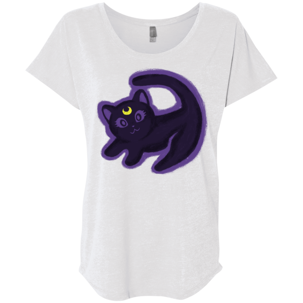 T-Shirts Heather White / X-Small Kitty Queen Triblend Dolman Sleeve