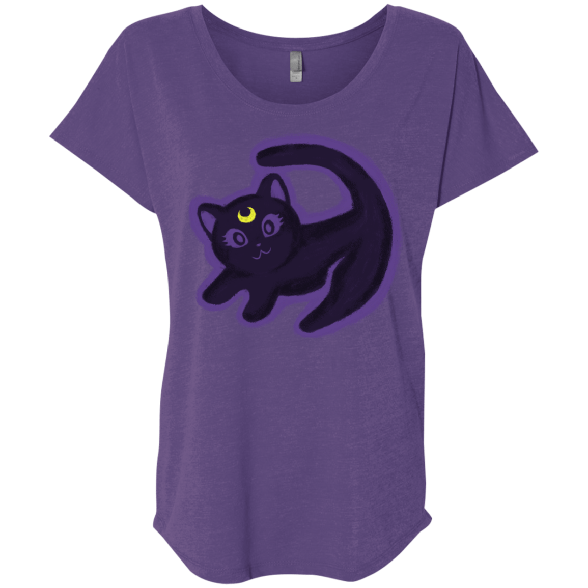 T-Shirts Purple Rush / X-Small Kitty Queen Triblend Dolman Sleeve