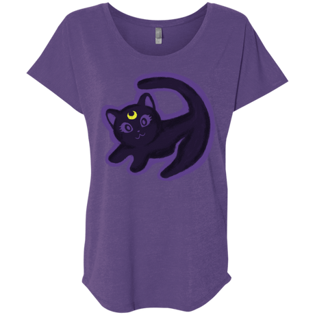 T-Shirts Purple Rush / X-Small Kitty Queen Triblend Dolman Sleeve