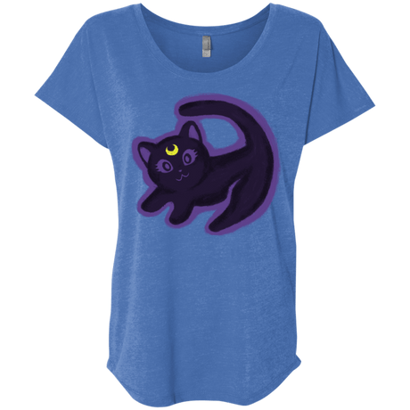 T-Shirts Vintage Royal / X-Small Kitty Queen Triblend Dolman Sleeve