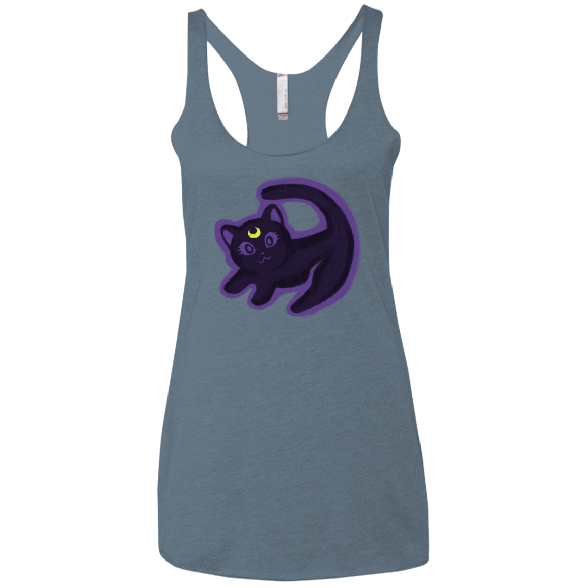 T-Shirts Indigo / X-Small Kitty Queen Women's Triblend Racerback Tank